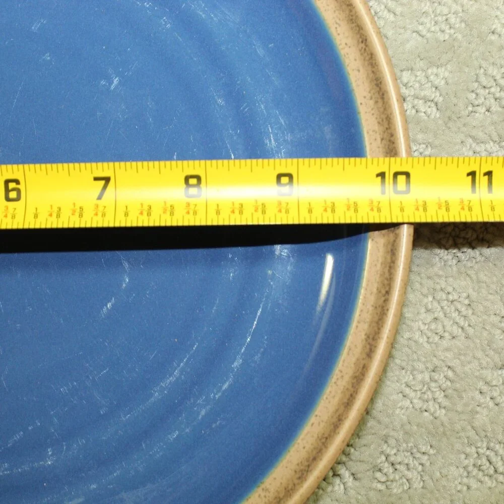 Noritake Stoneware 6475 Madera Blue Brown Dinner Plate